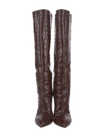 Paris Texas Embossed Leather Animal Print Boots