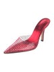 Paris Texas PVC Crystal Embellishments Mules