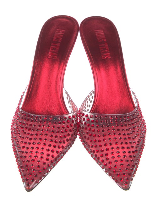 Paris Texas PVC Crystal Embellishments Mules