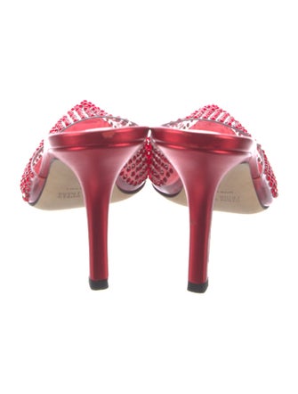 Paris Texas PVC Crystal Embellishments Mules