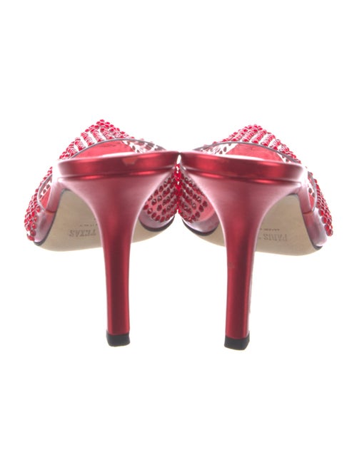 Paris Texas PVC Crystal Embellishments Mules