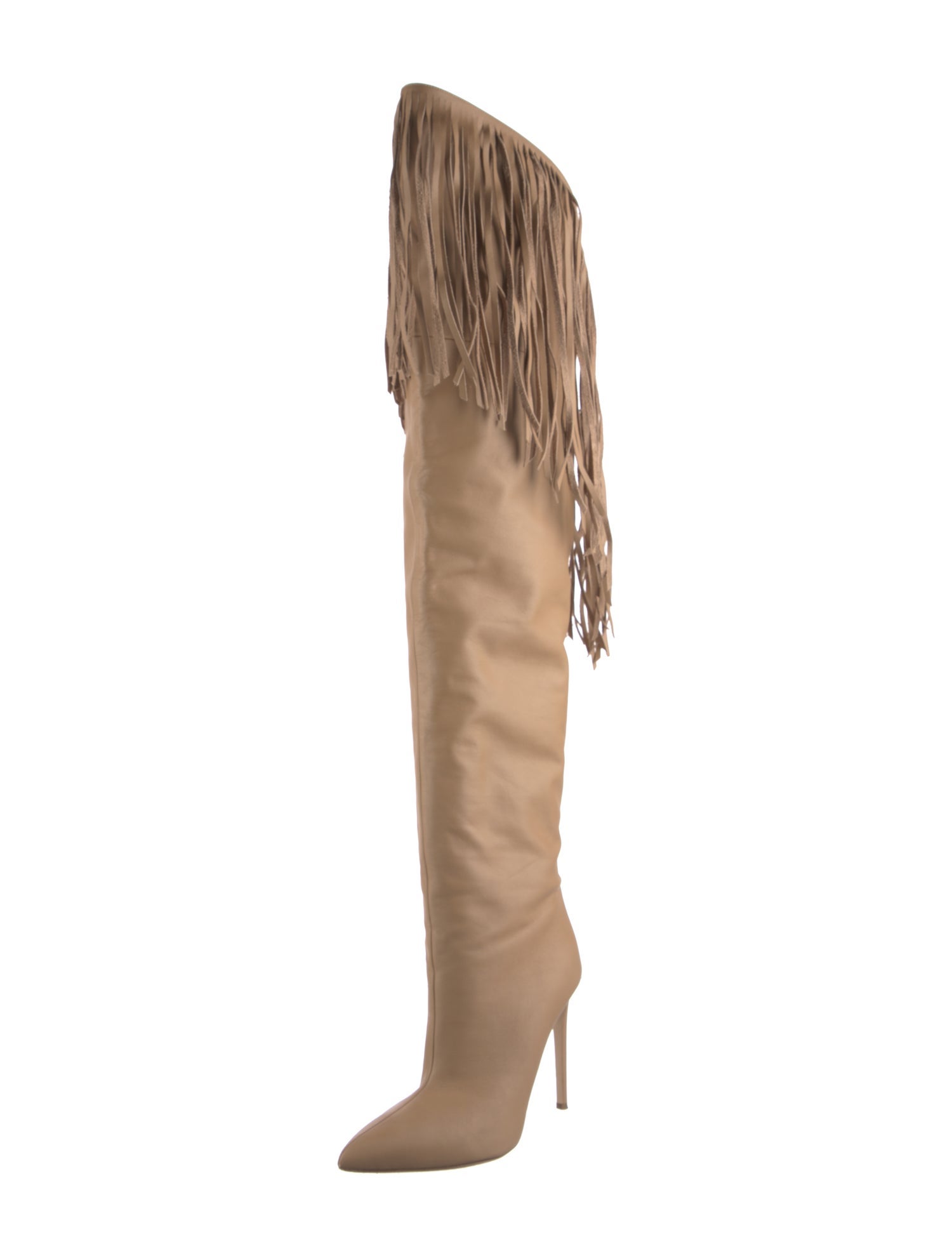 Paris Texas Leather Fringe Trim Accent Boots