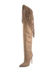 Paris Texas Leather Fringe Trim Accent Boots