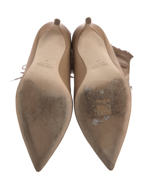 Paris Texas Leather Fringe Trim Accent Boots