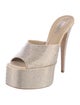 Paris Texas Suede Crystal Embellishments Mules