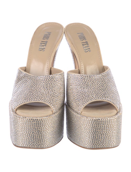 Paris Texas Suede Crystal Embellishments Mules