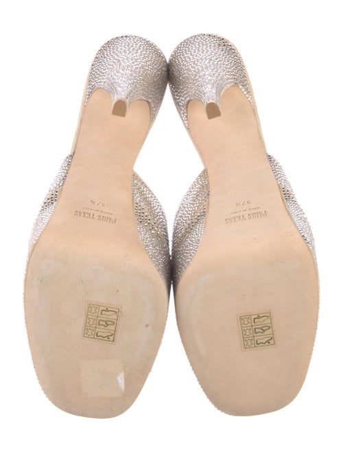 Paris Texas Suede Crystal Embellishments Mules
