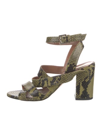 Paris Texas Snakeskin Animal Print Sandals