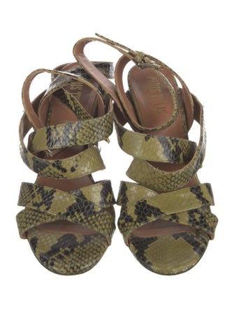 Paris Texas Snakeskin Animal Print Sandals