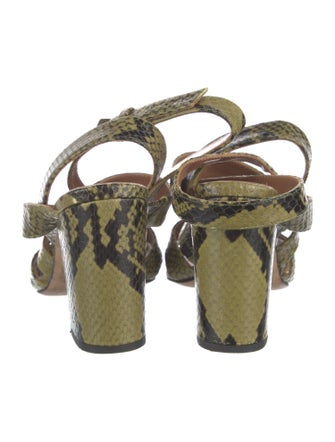 Paris Texas Snakeskin Animal Print Sandals