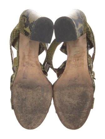 Paris Texas Snakeskin Animal Print Sandals