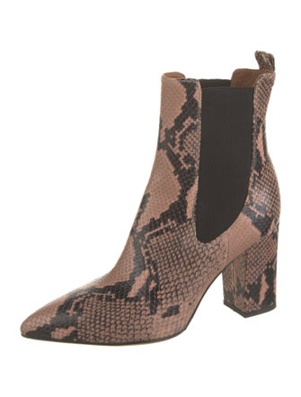 Paris Texas Embossed Leather Animal Print Chelsea Boots