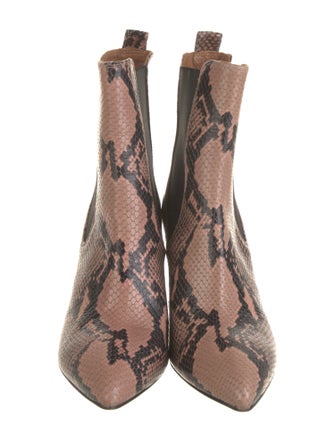 Paris Texas Embossed Leather Animal Print Chelsea Boots