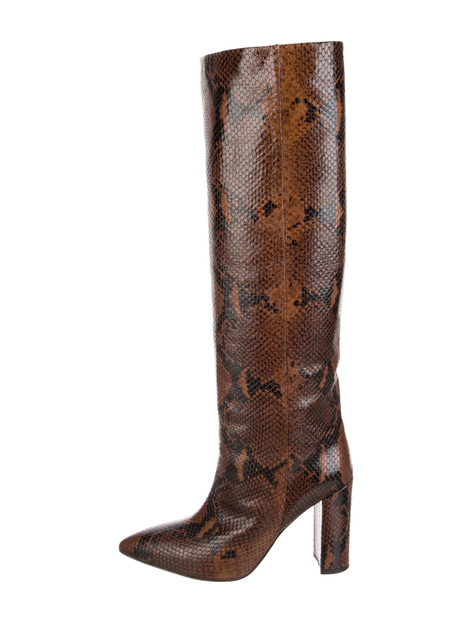 Paris Texas Leather Animal Print Boots