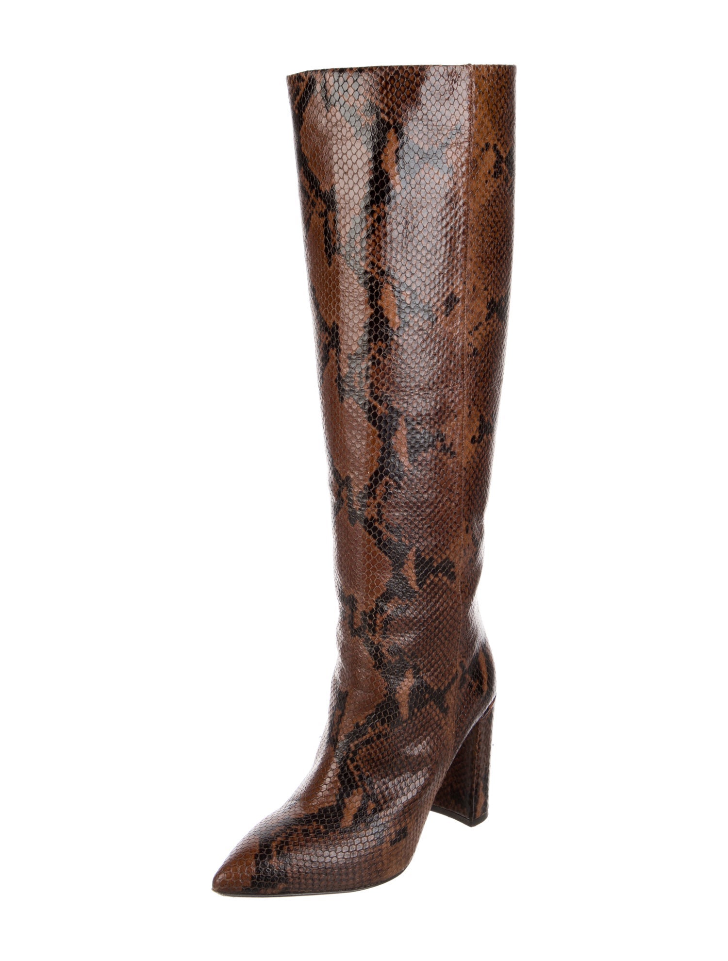 Paris Texas Leather Animal Print Boots