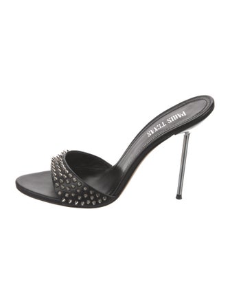 Paris Texas Leather Slides