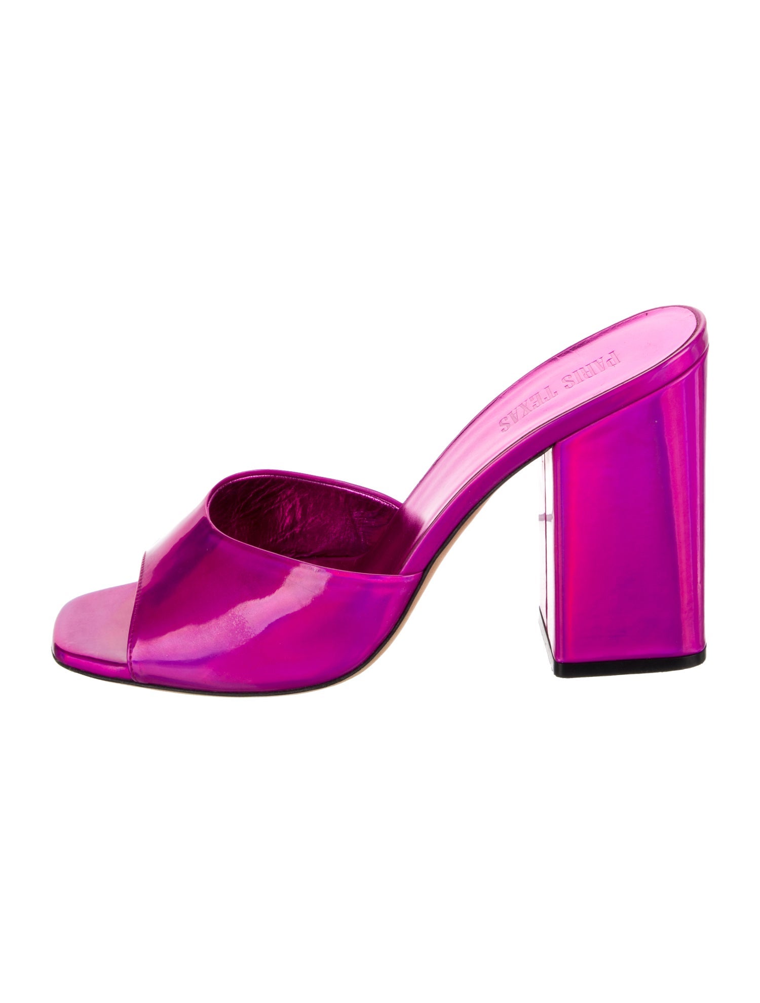 Paris Texas Patent Leather Slides