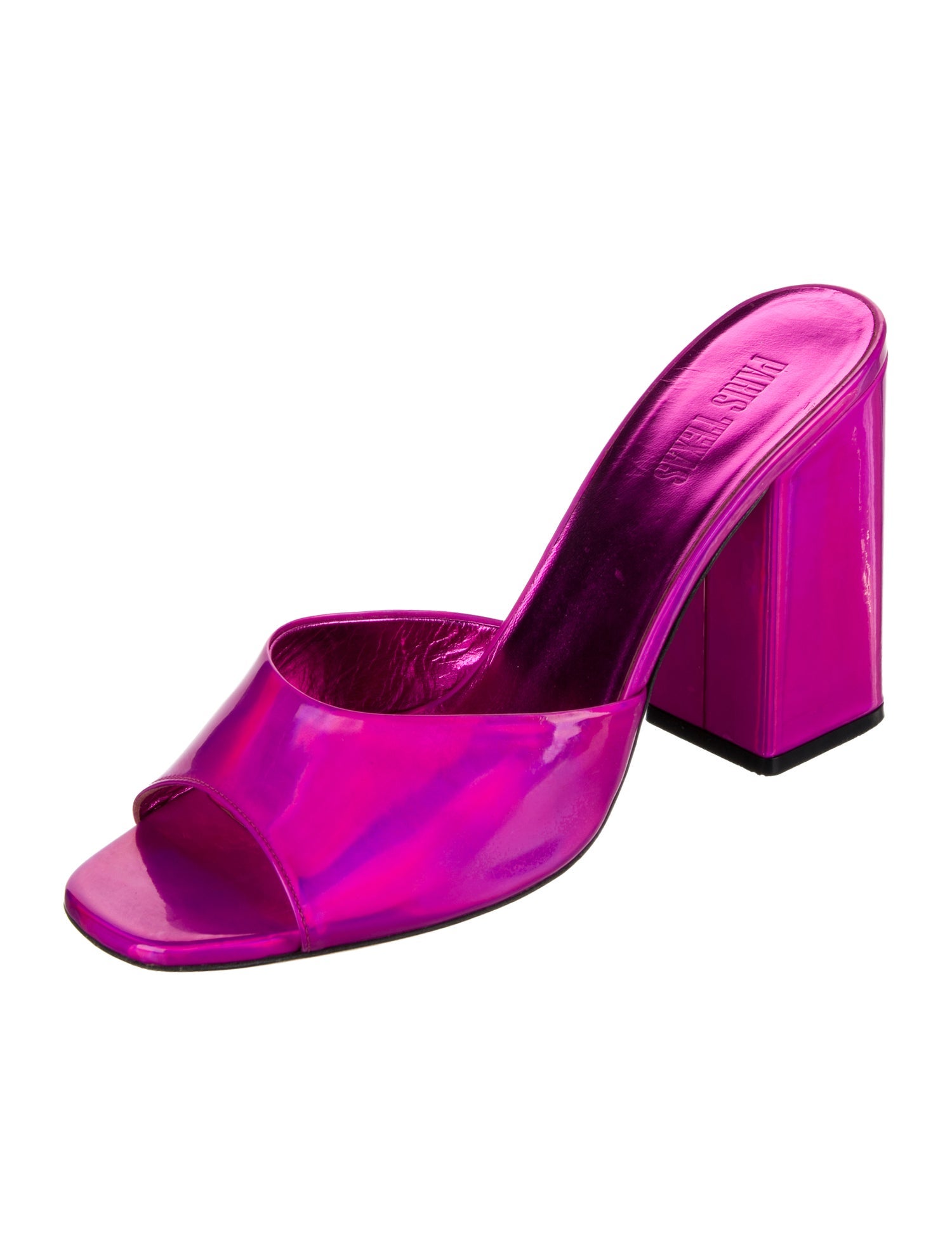 Paris Texas Patent Leather Slides