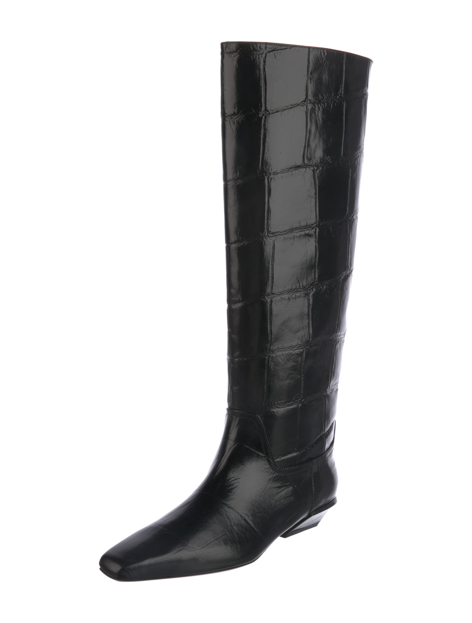 Paris Texas Embossed Leather Riding Boots