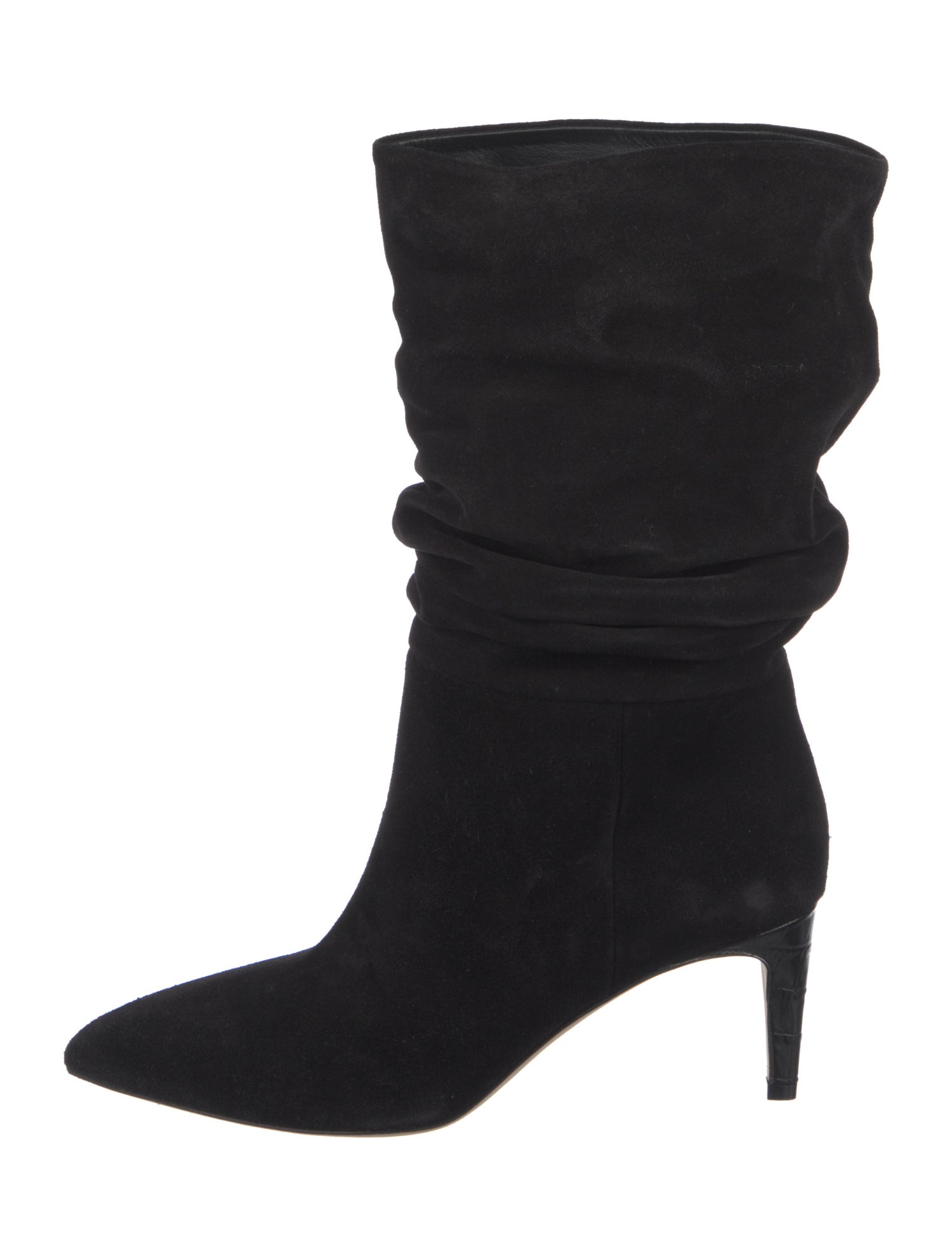 Paris Texas Suede Leather Trim Embellishment Slouch Boots