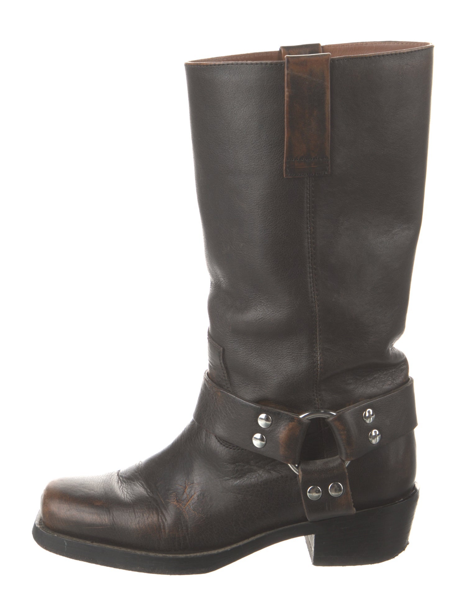 Paris Texas Leather Moto Boots