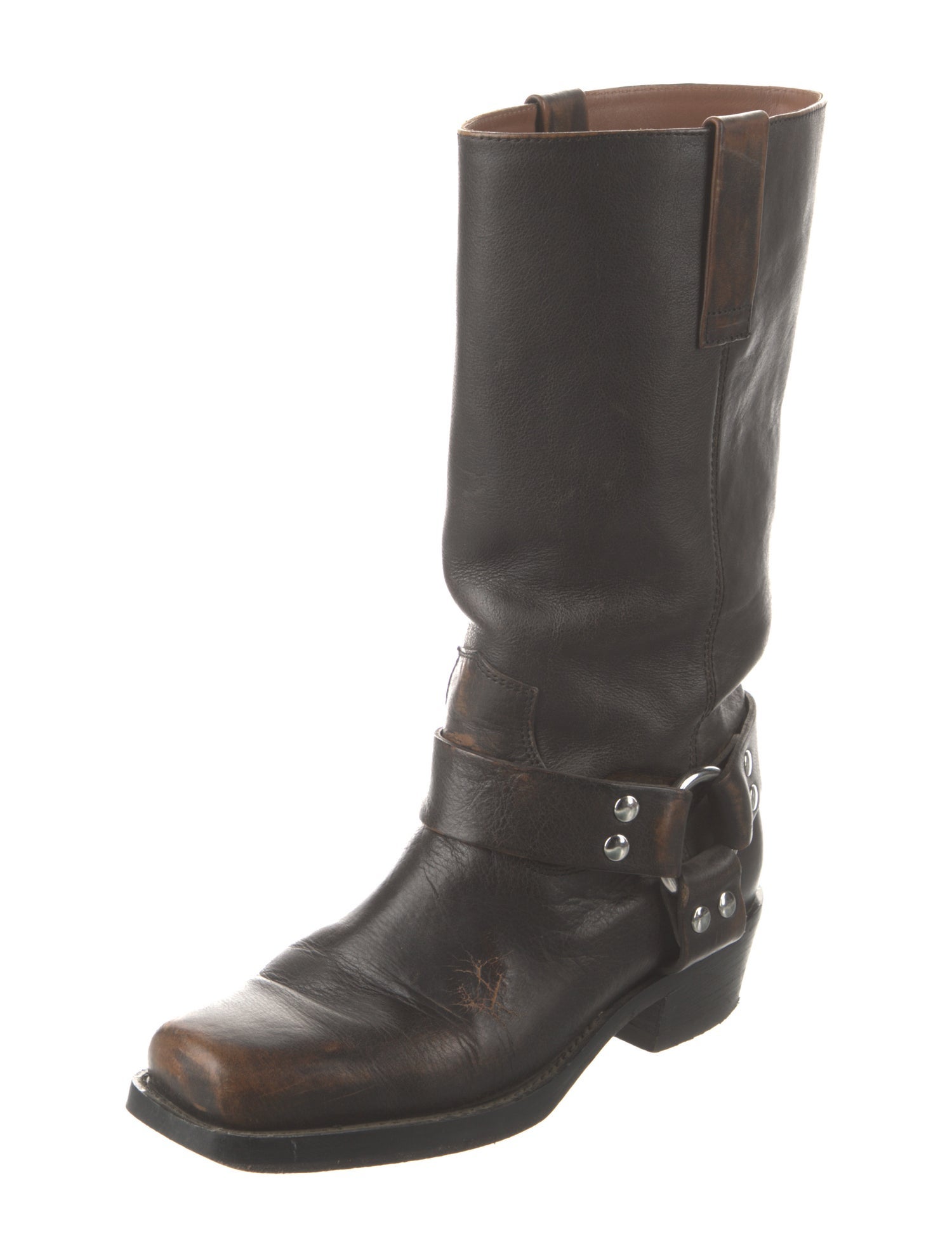 Paris Texas Leather Moto Boots