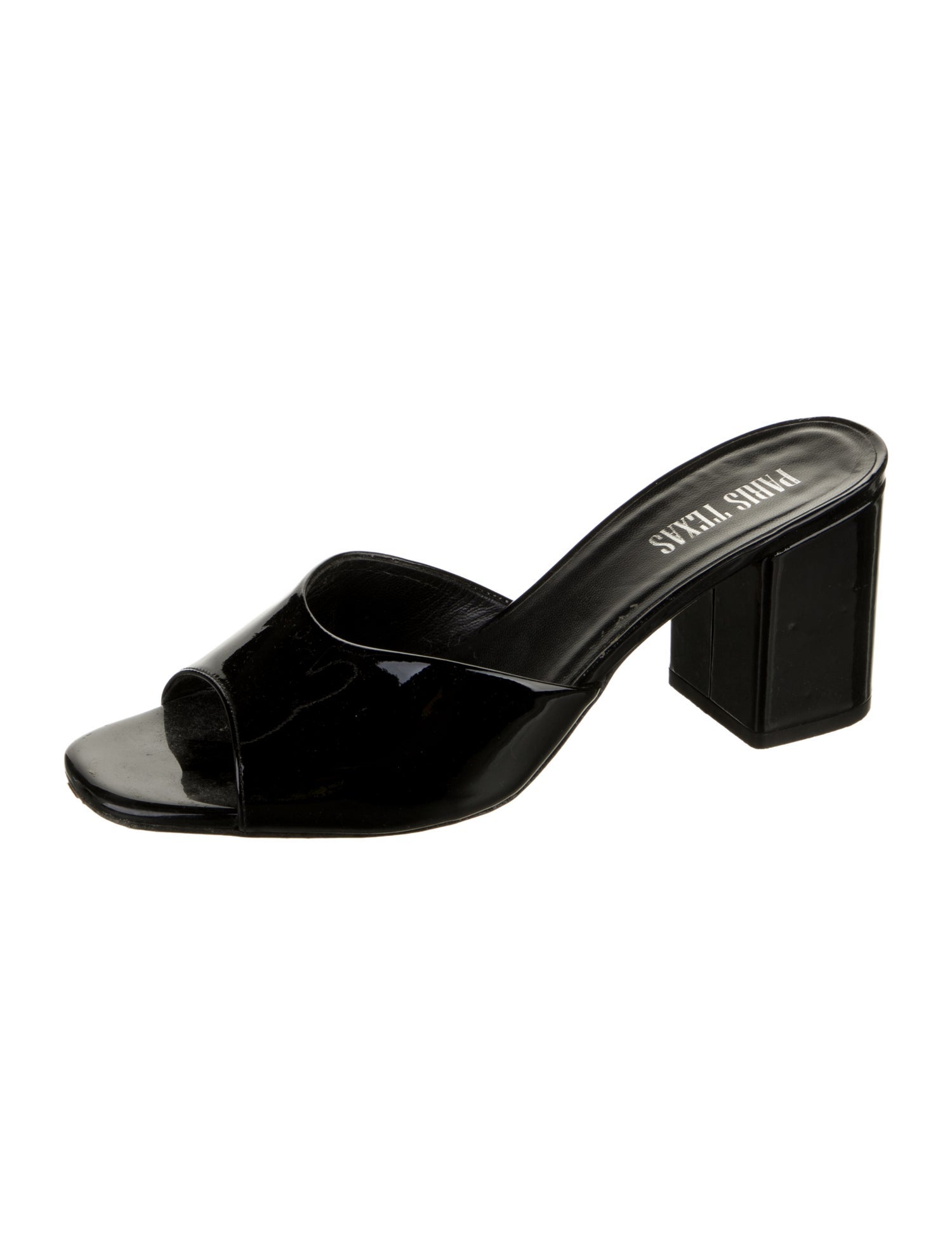 Paris Texas Patent Leather Slides