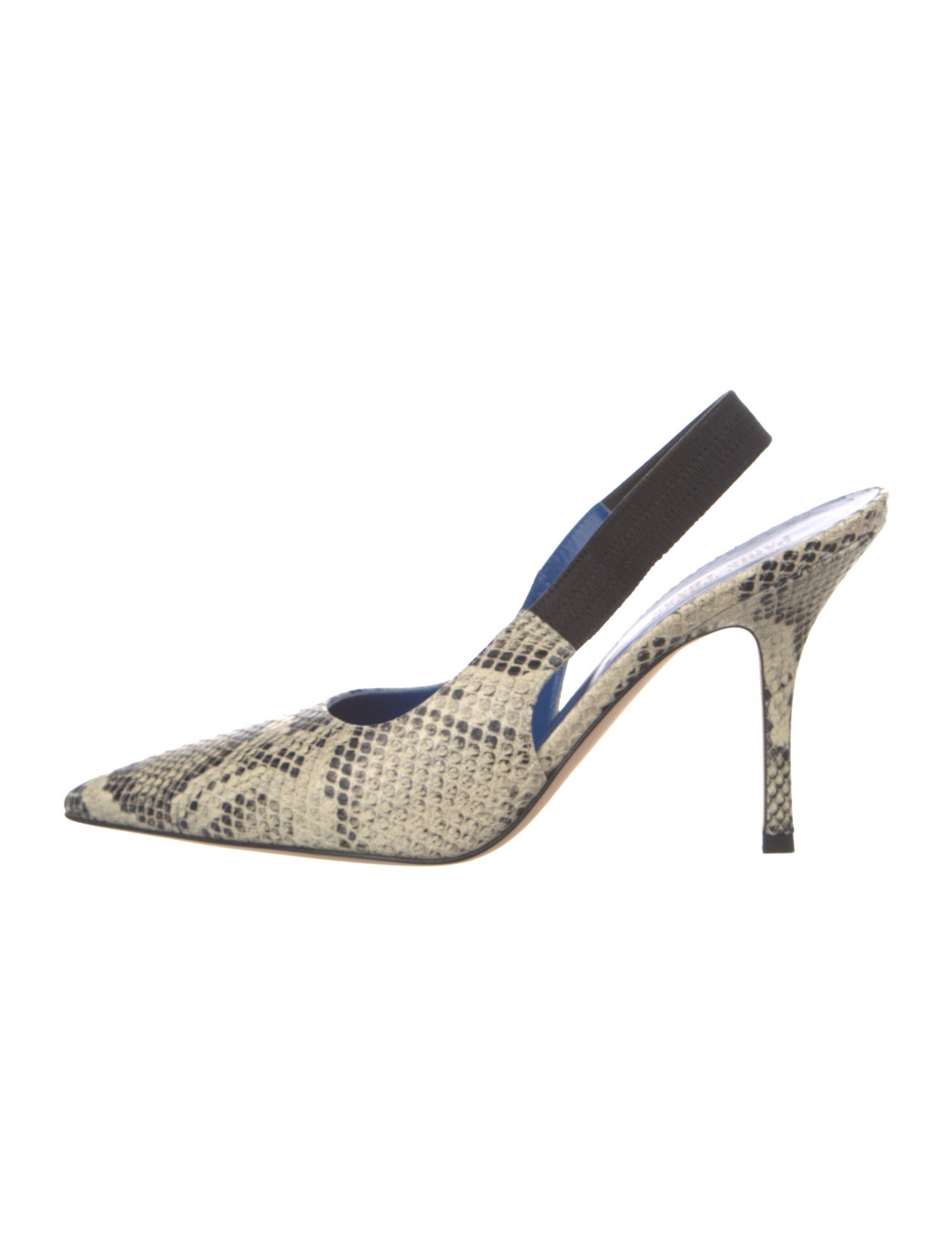 Paris Texas Leather Animal Print Slingback Pumps