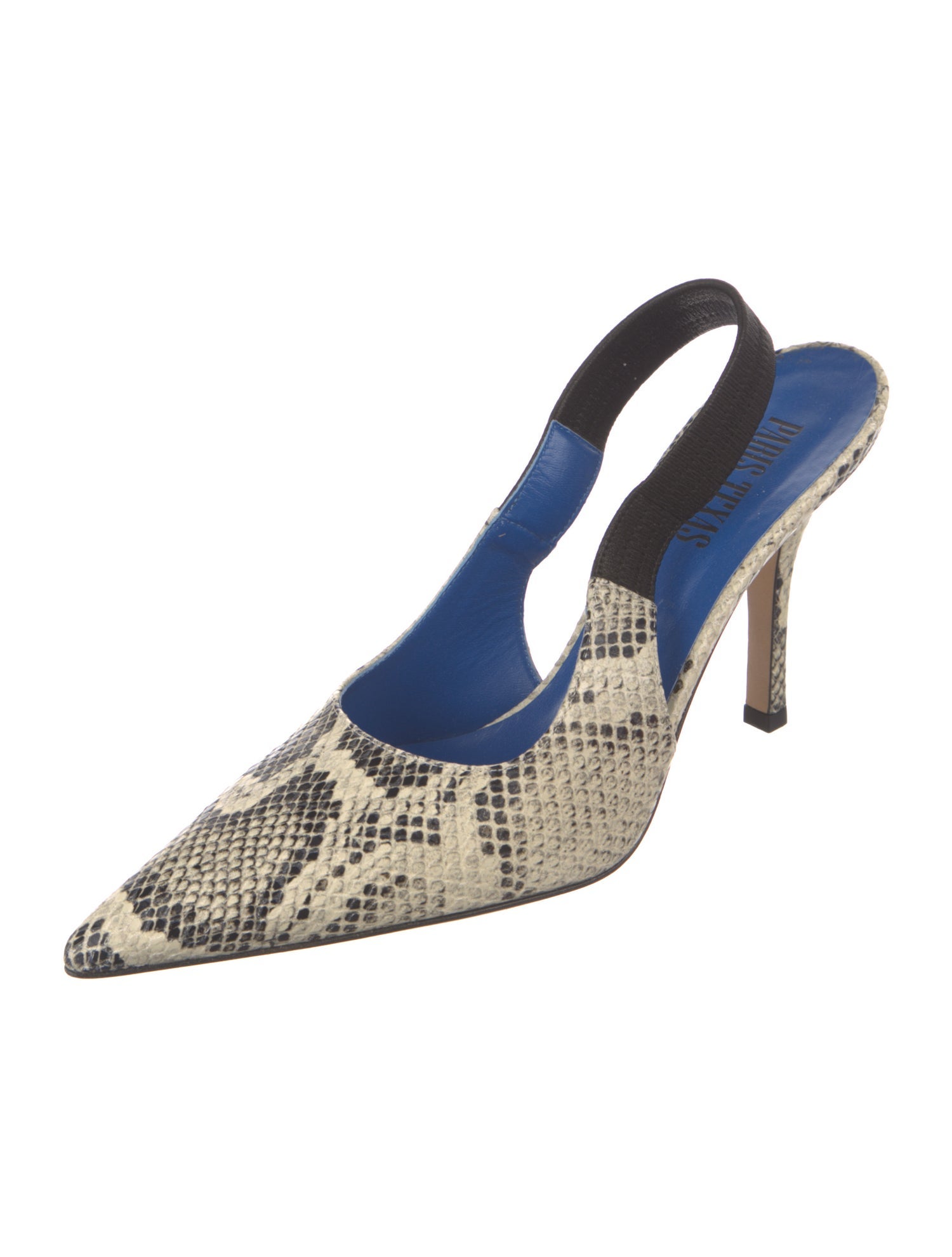 Paris Texas Leather Animal Print Slingback Pumps