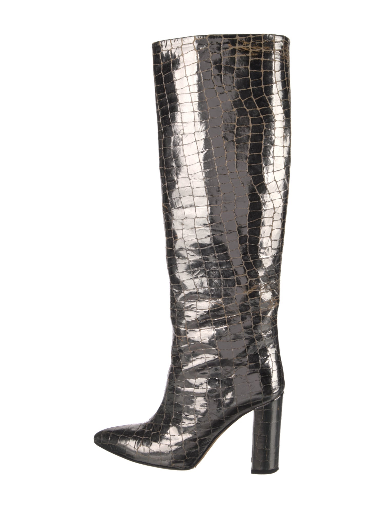 Paris Texas Embossed Leather Animal Print Boots