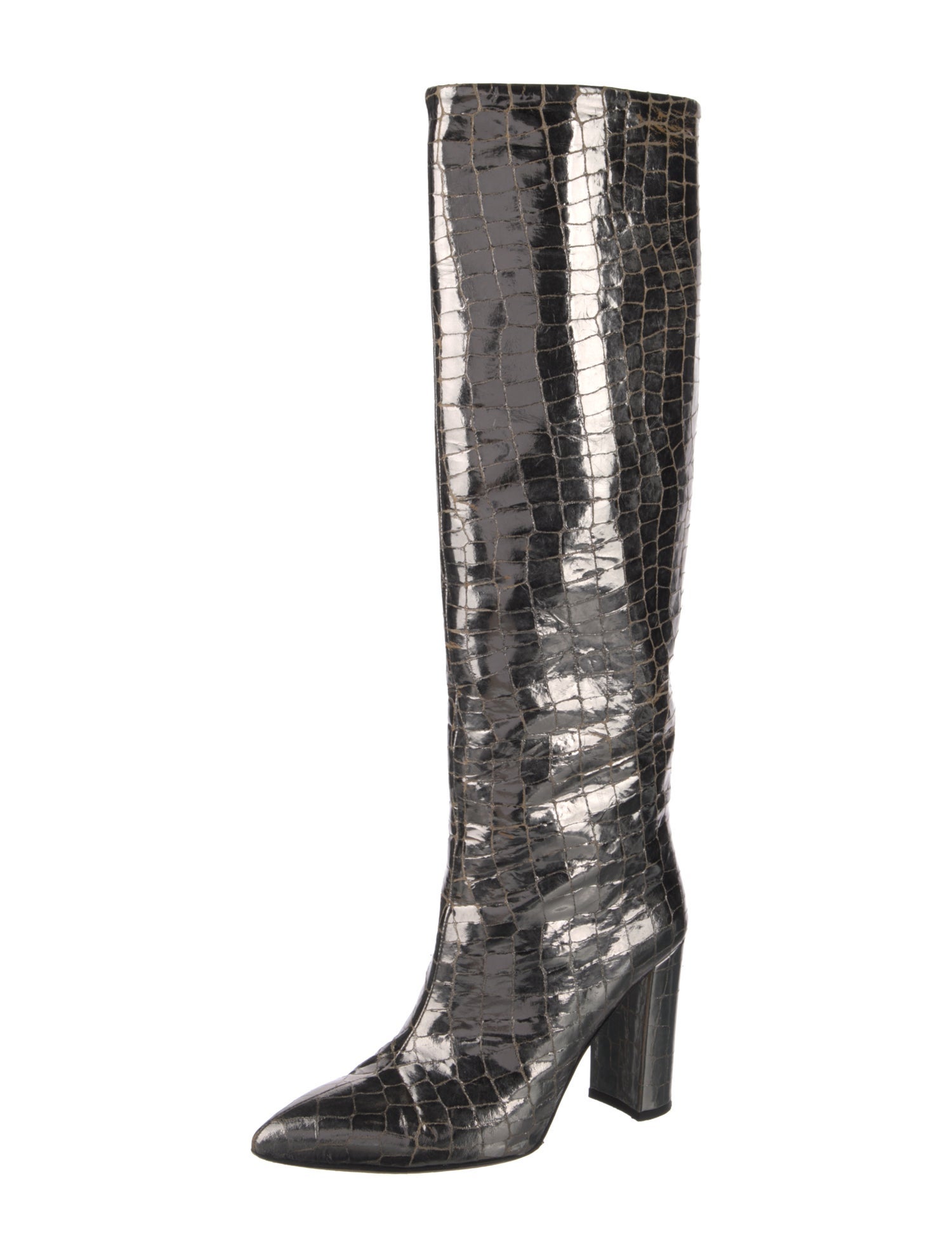 Paris Texas Embossed Leather Animal Print Boots