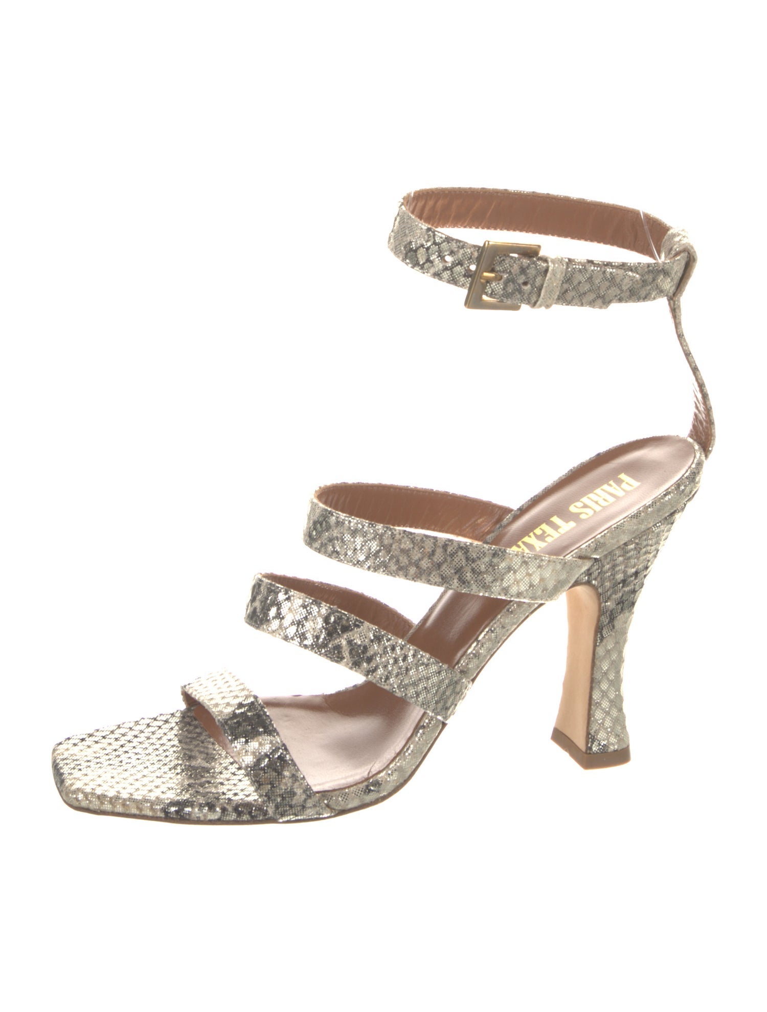 Paris Texas Leather Animal Print Sandals