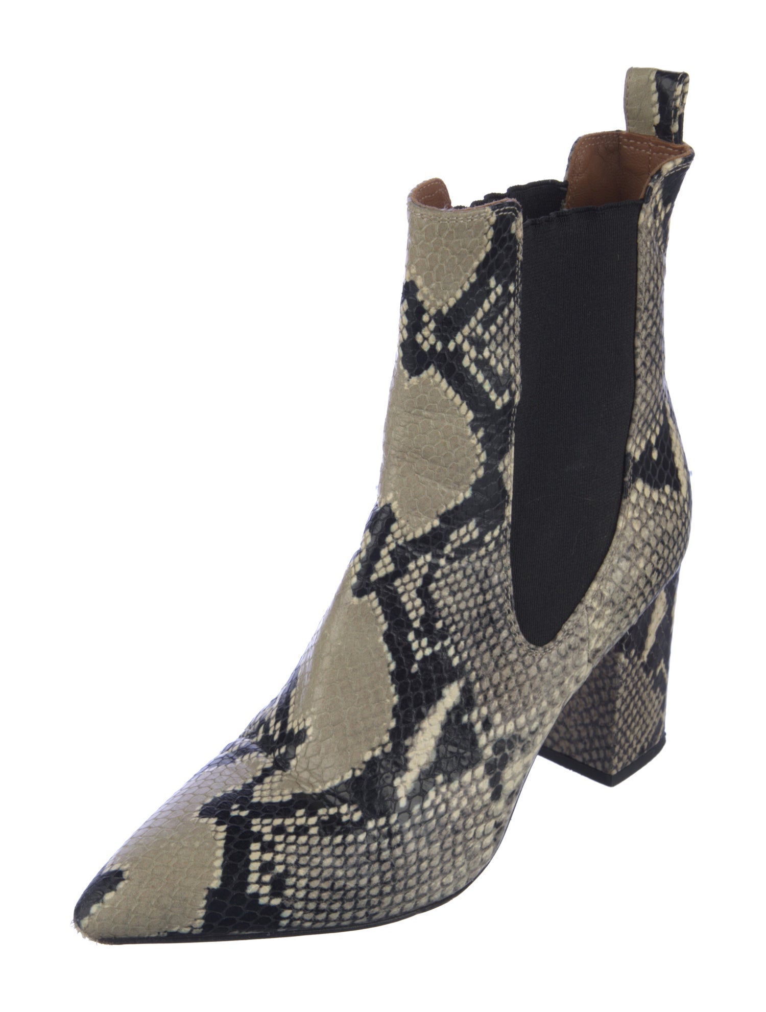 Paris Texas Embossed Leather Animal Print Chelsea Boots