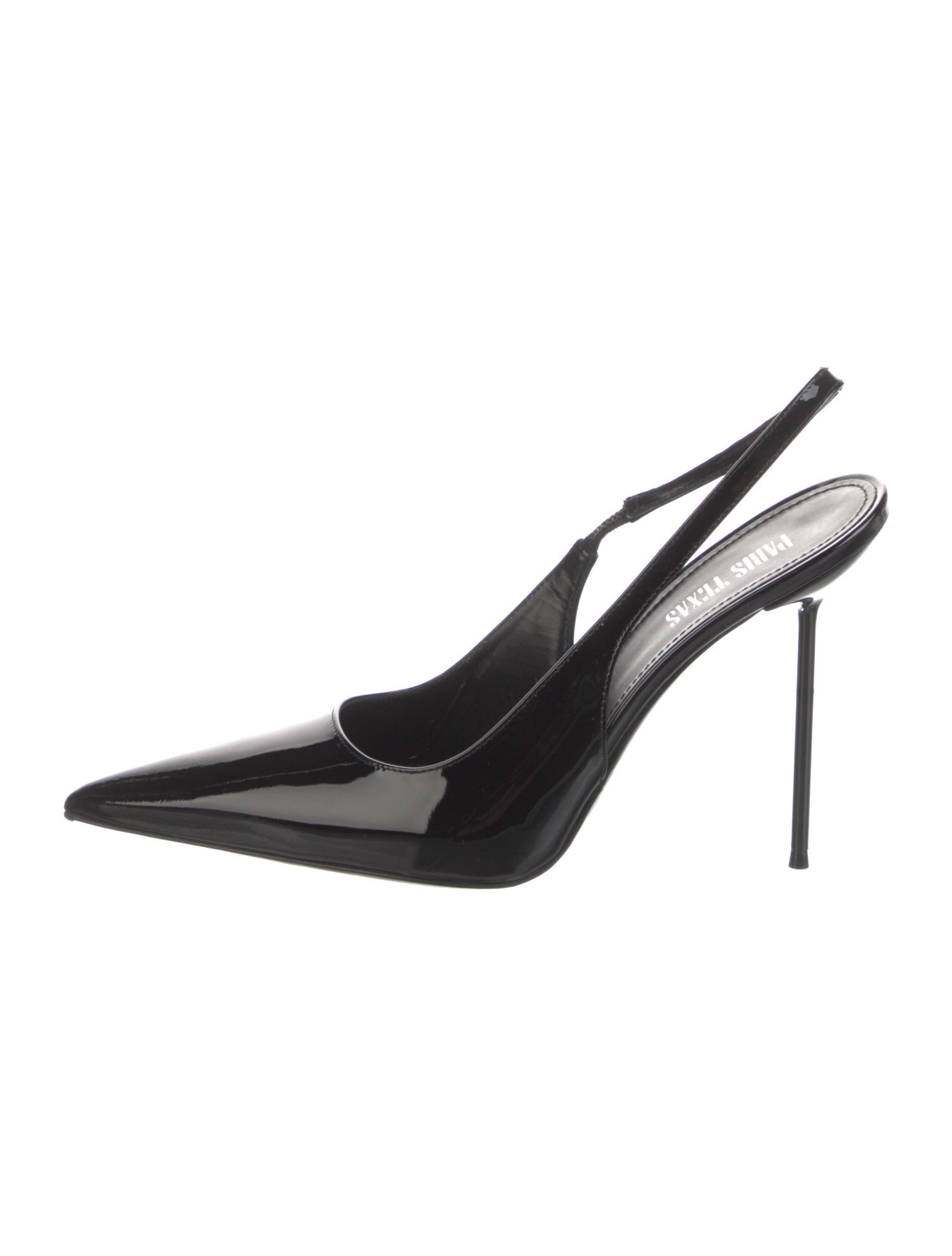 Paris Texas Patent Leather Crystal Embellishments Slingback Pumps