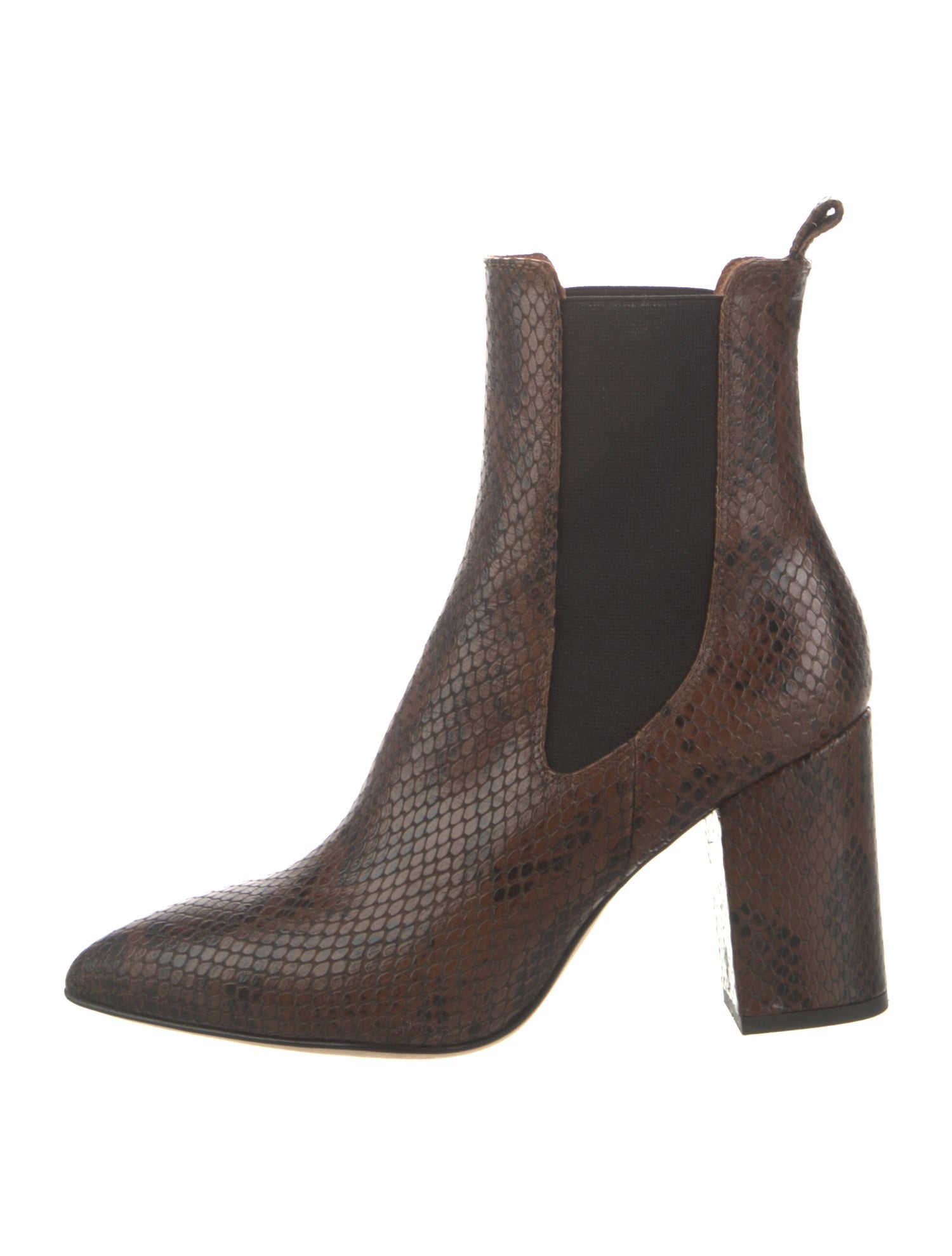 Paris Texas Embossed Leather Animal Print Chelsea Boots