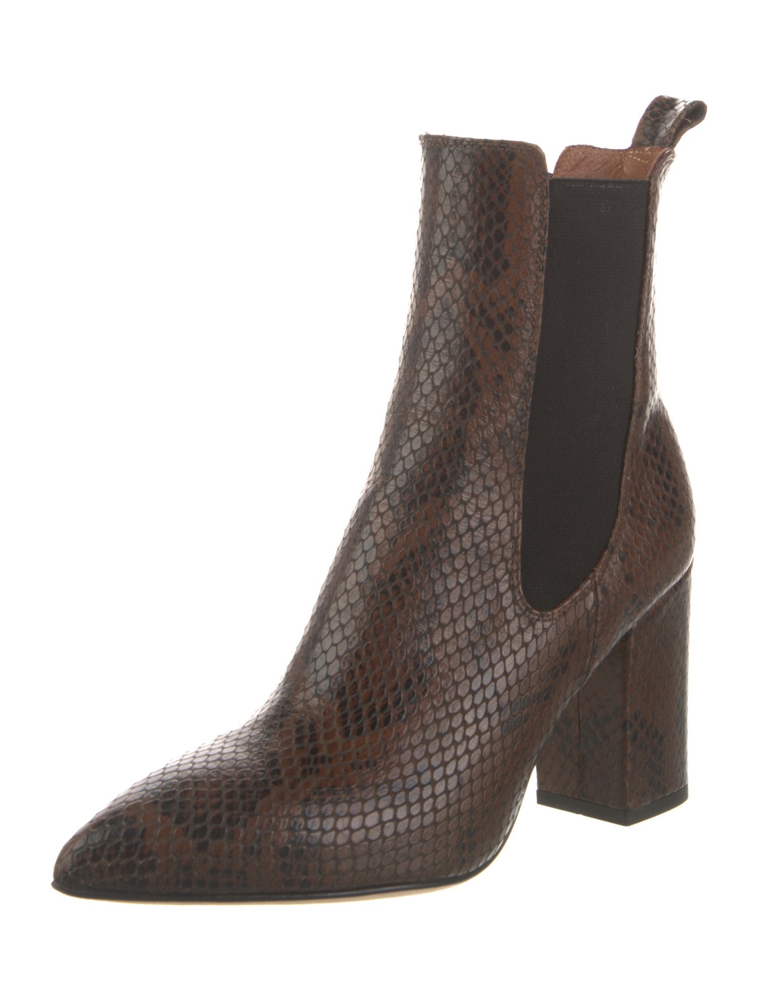 Paris Texas Embossed Leather Animal Print Chelsea Boots
