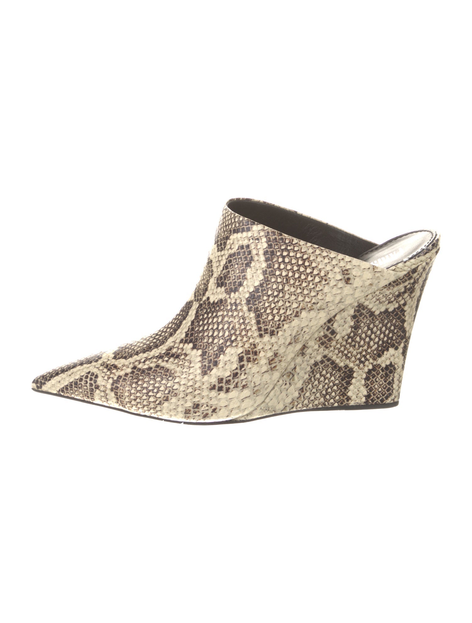 Paris Texas Leather Animal Print Mules