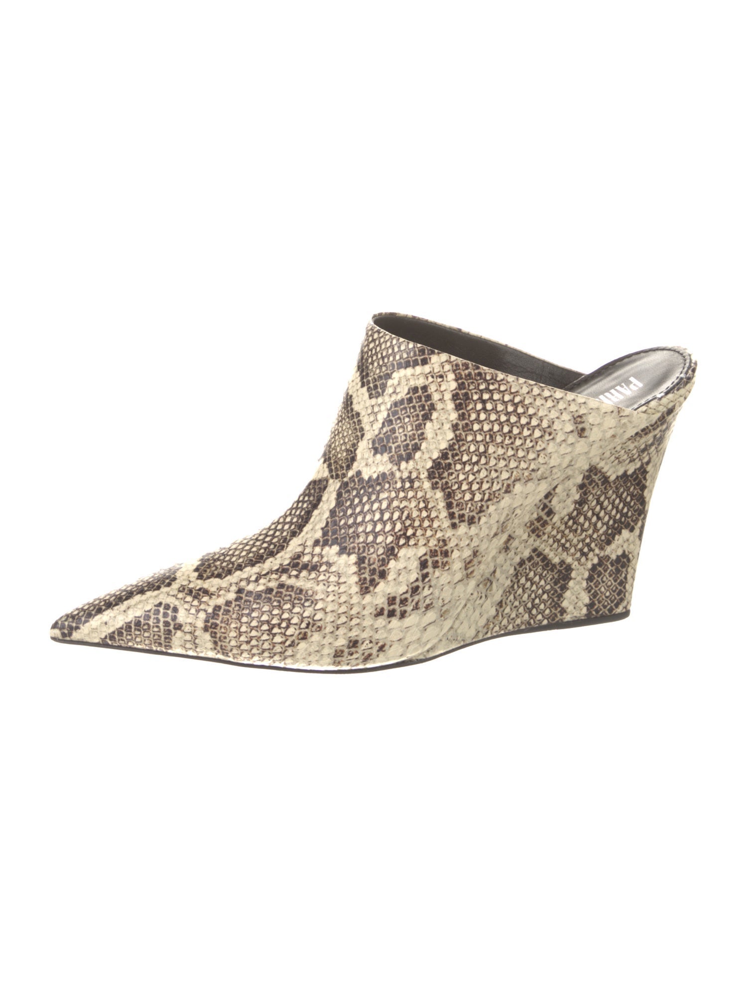 Paris Texas Leather Animal Print Mules