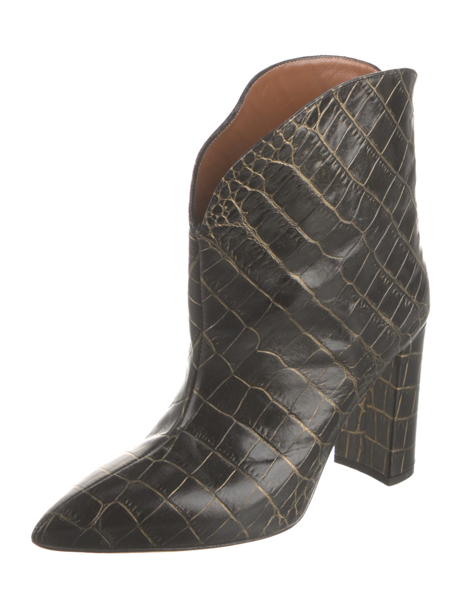 Paris Texas Embossed Leather Printed Boots