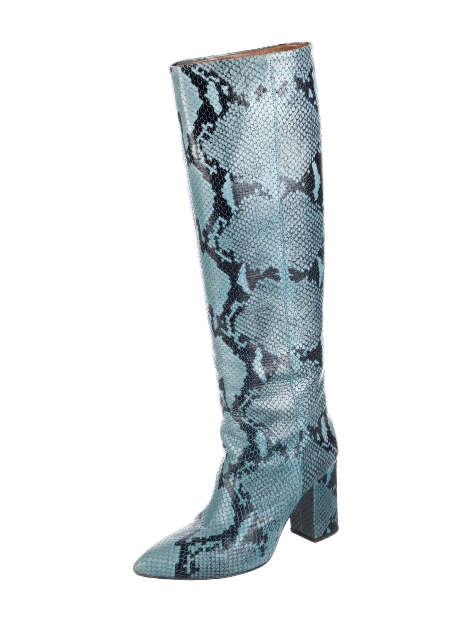 Paris Texas Leather Animal Print Boots