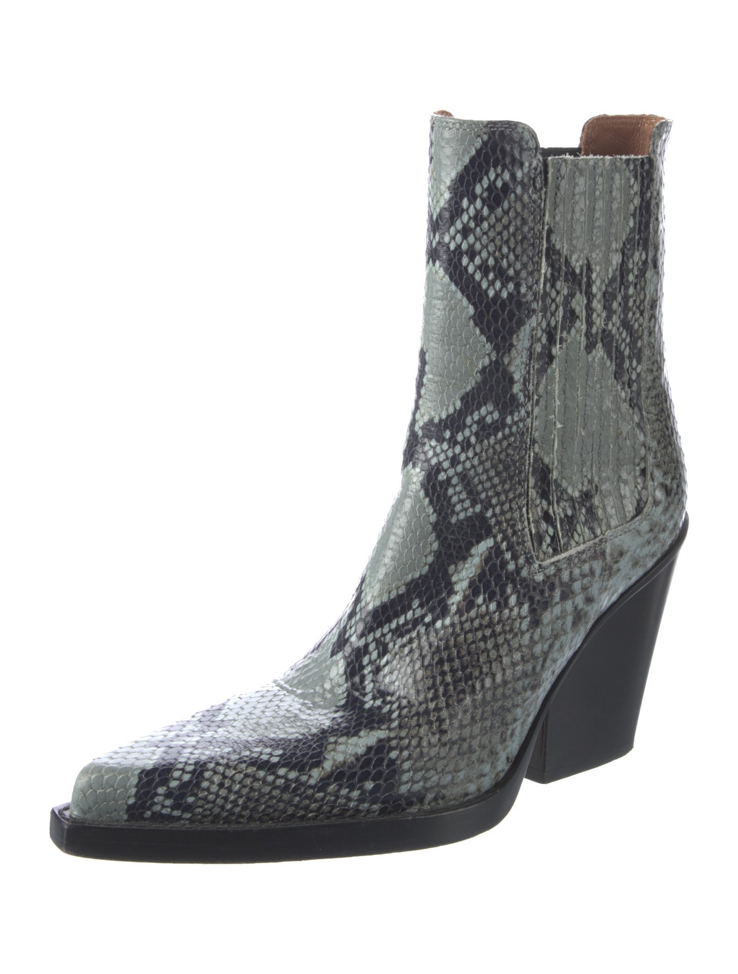 Paris Texas Leather Animal Print Chelsea Boots