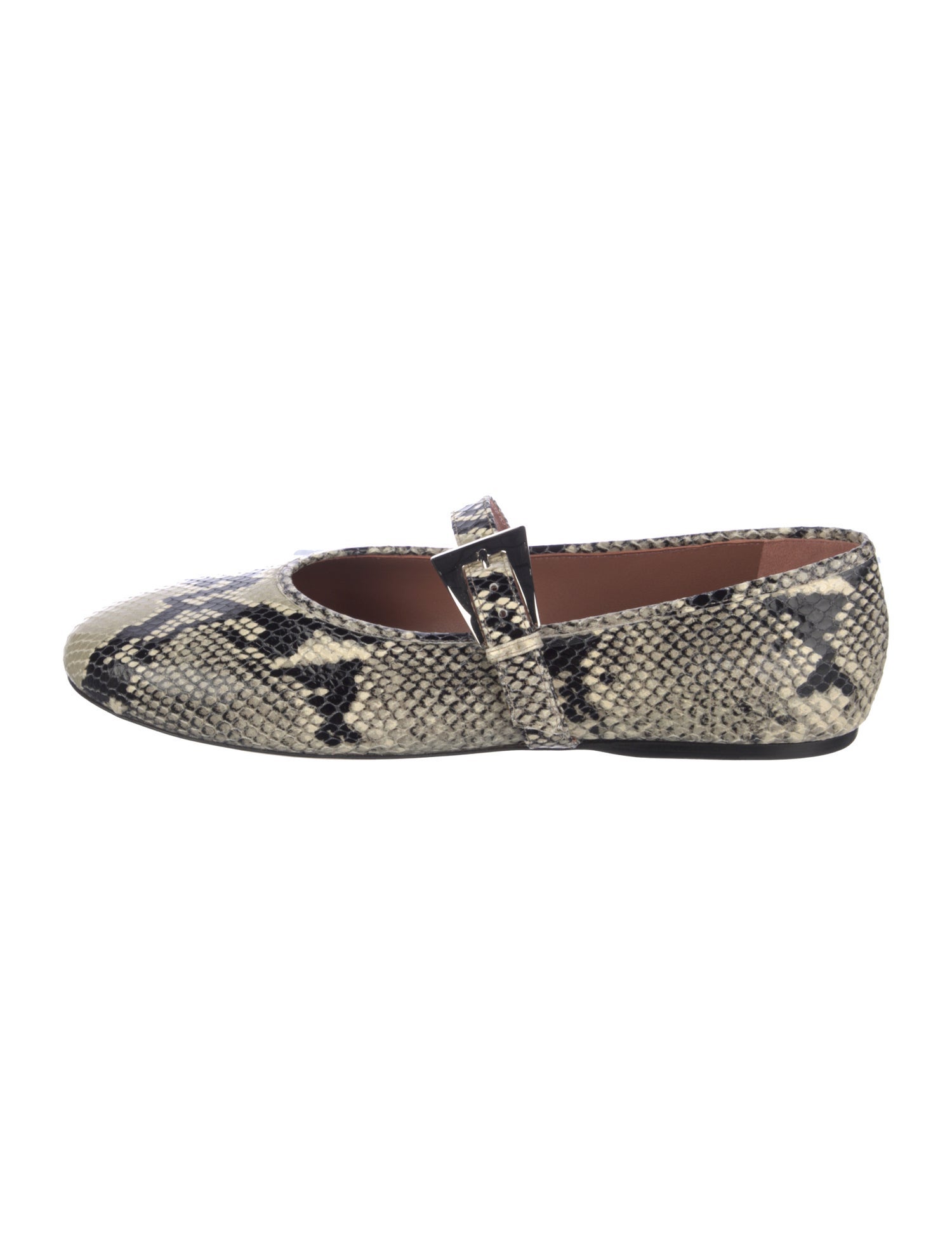 Paris Texas Leather Animal Print Mary Jane Flats