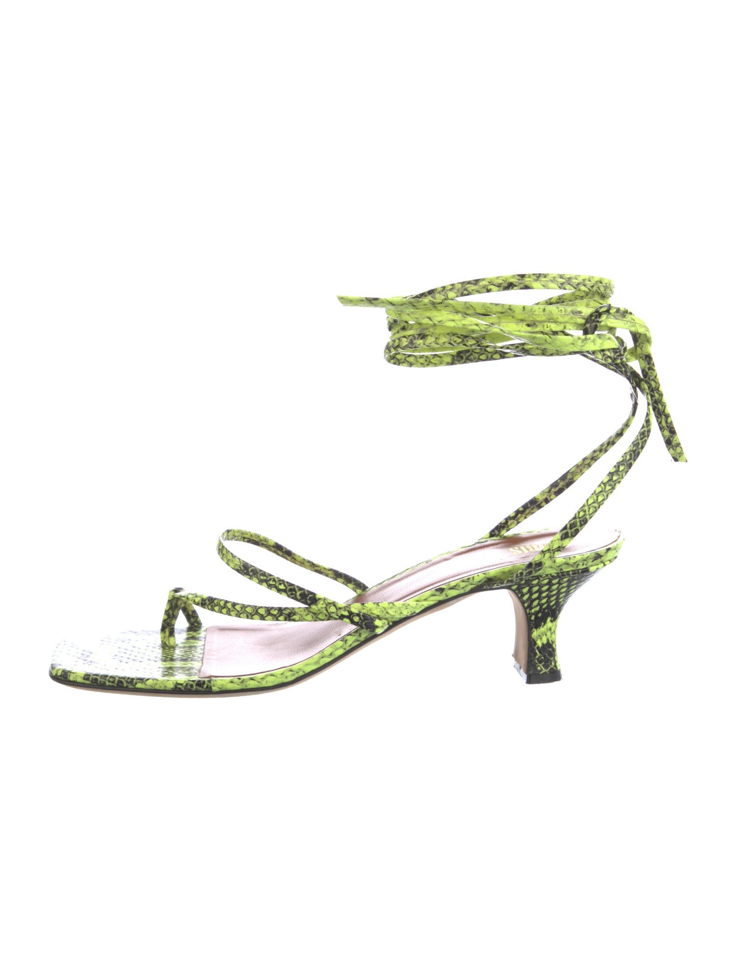 Paris Texas Embossed Leather Animal Print Gladiator Sandals