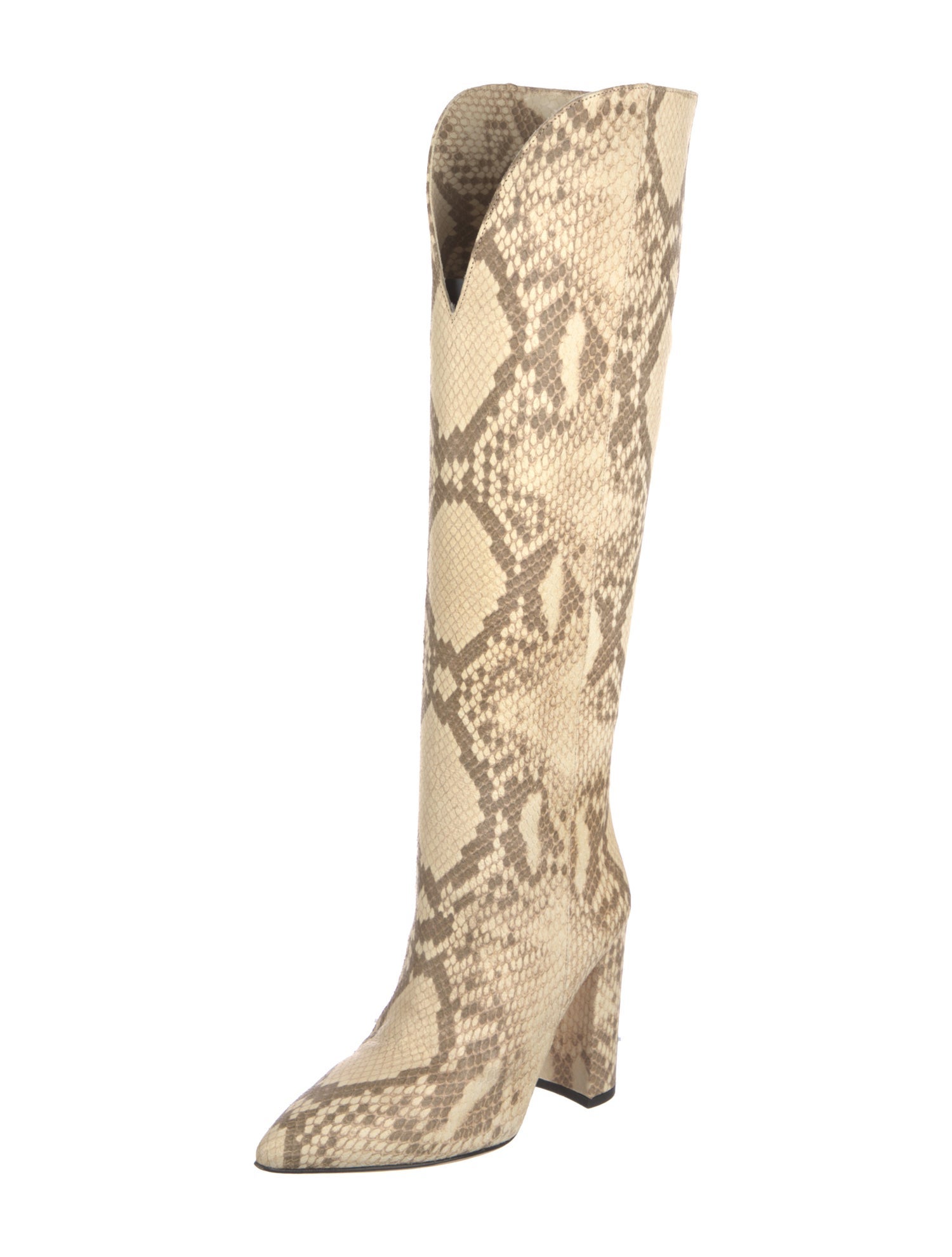 Paris Texas Embossed Leather Animal Print Boots