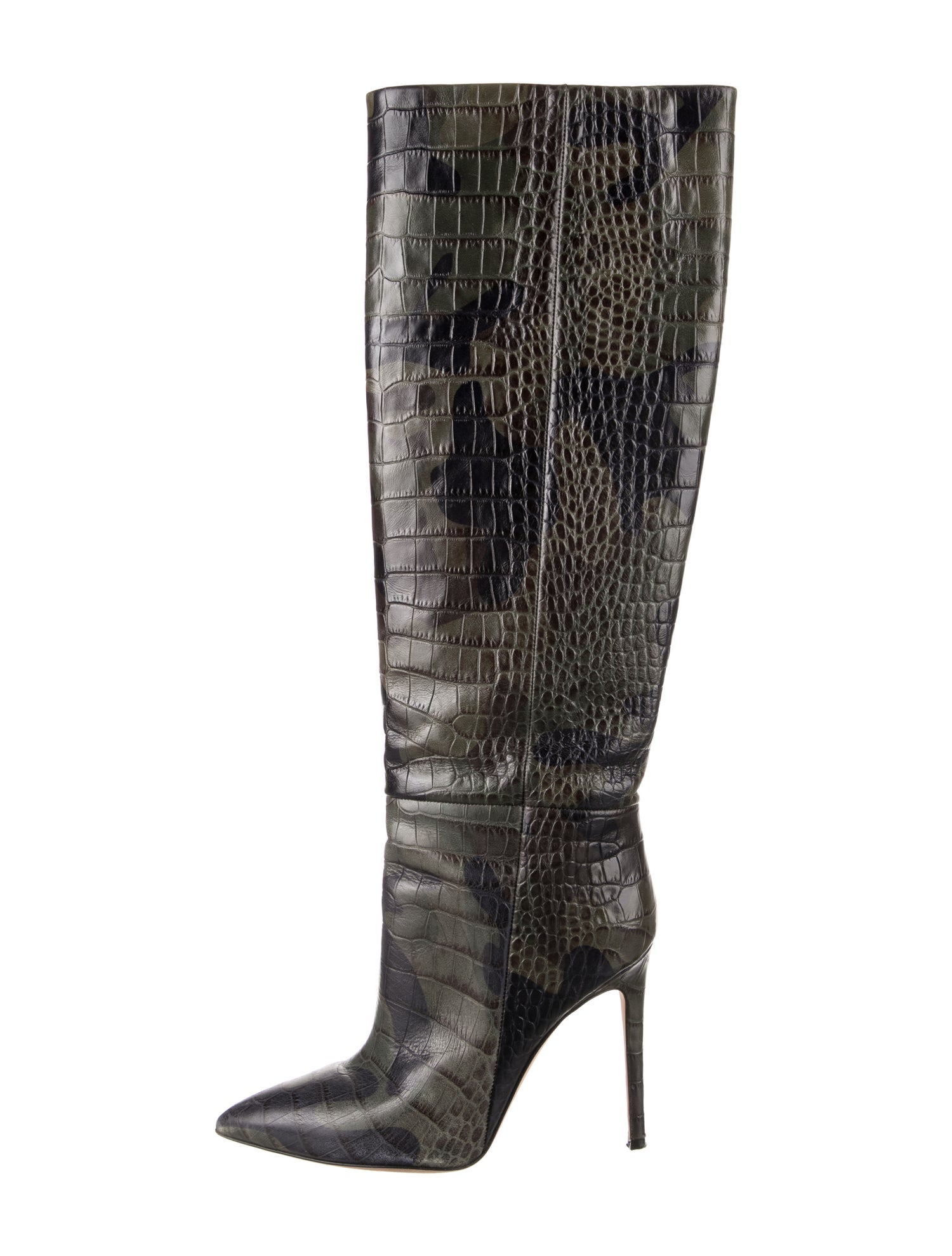 Paris Texas Leather Animal Print Boots