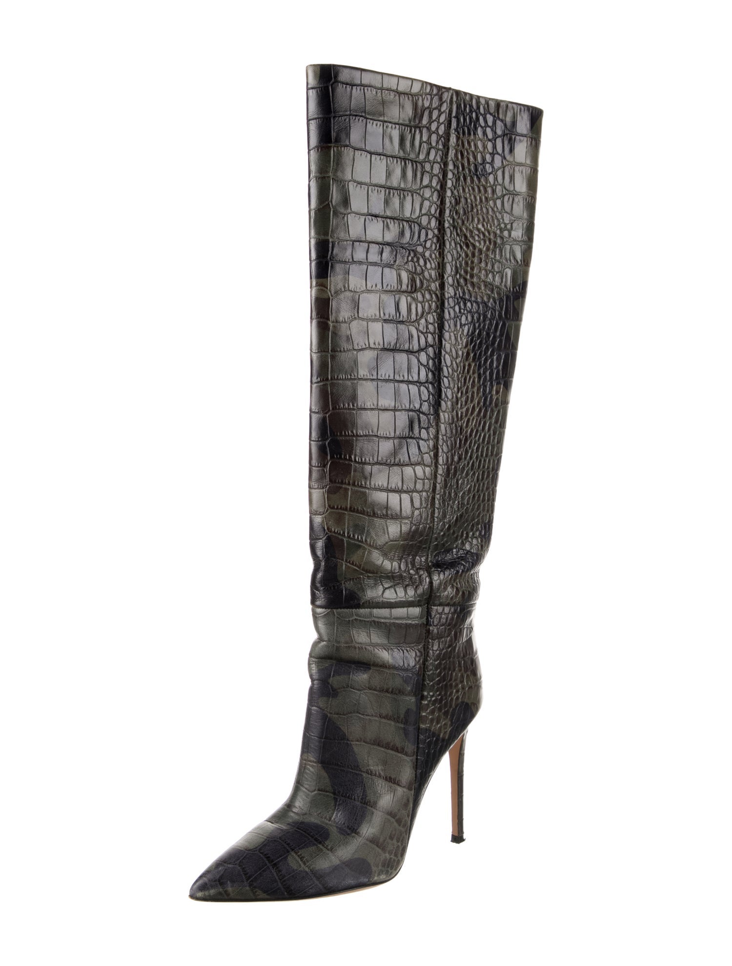 Paris Texas Leather Animal Print Boots