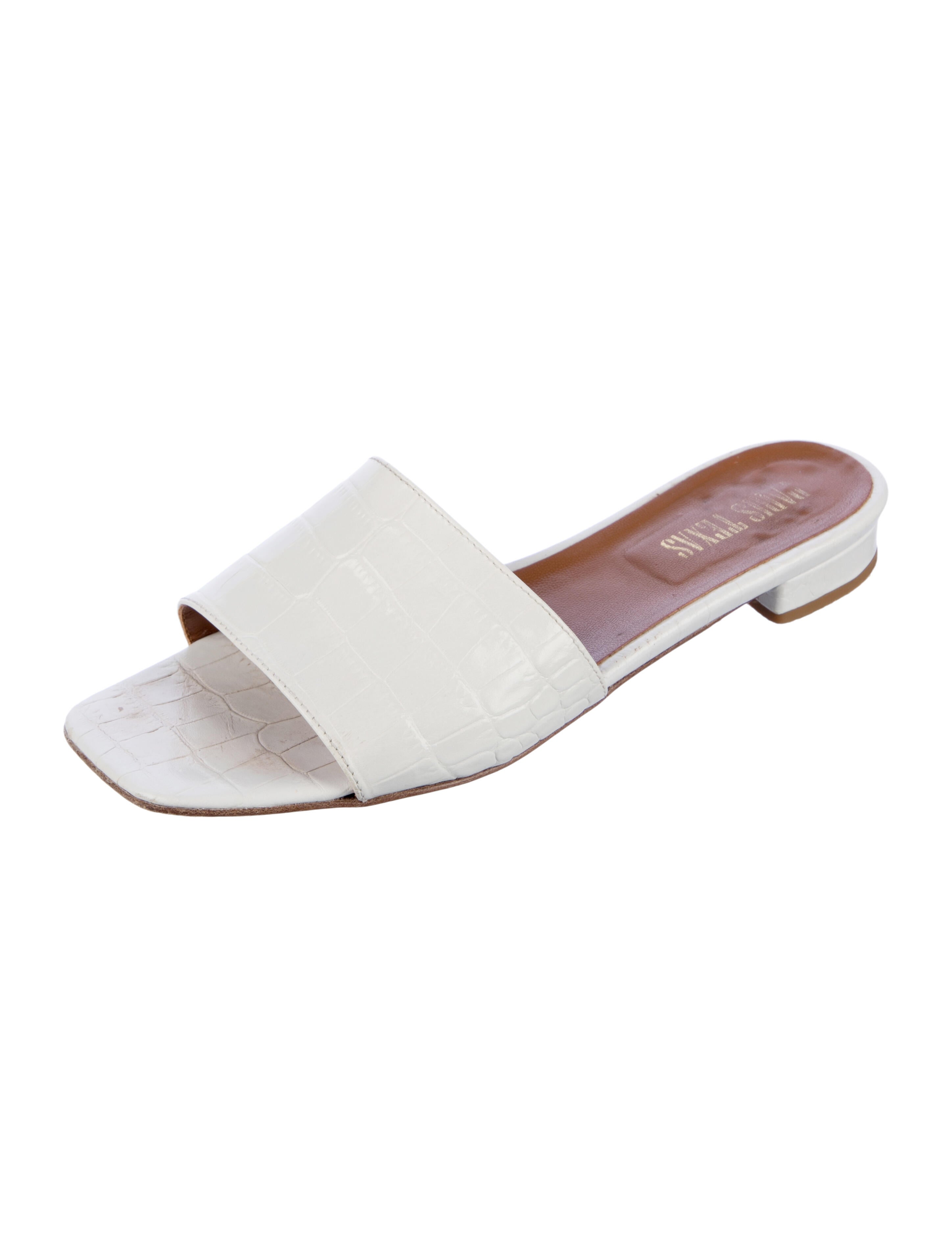 Paris Texas Leather Slides