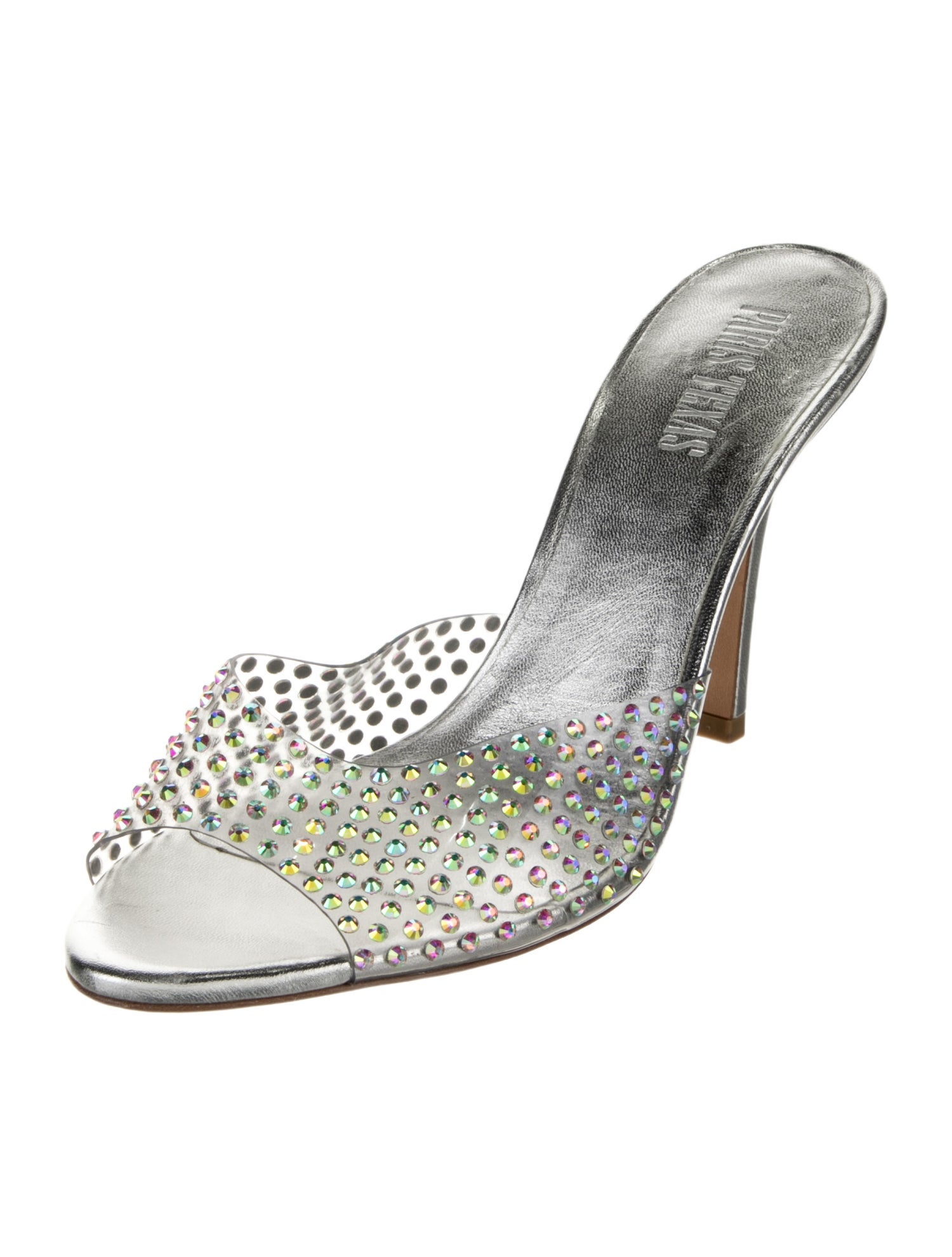 Paris Texas PVC Crystal Embellishments Slides