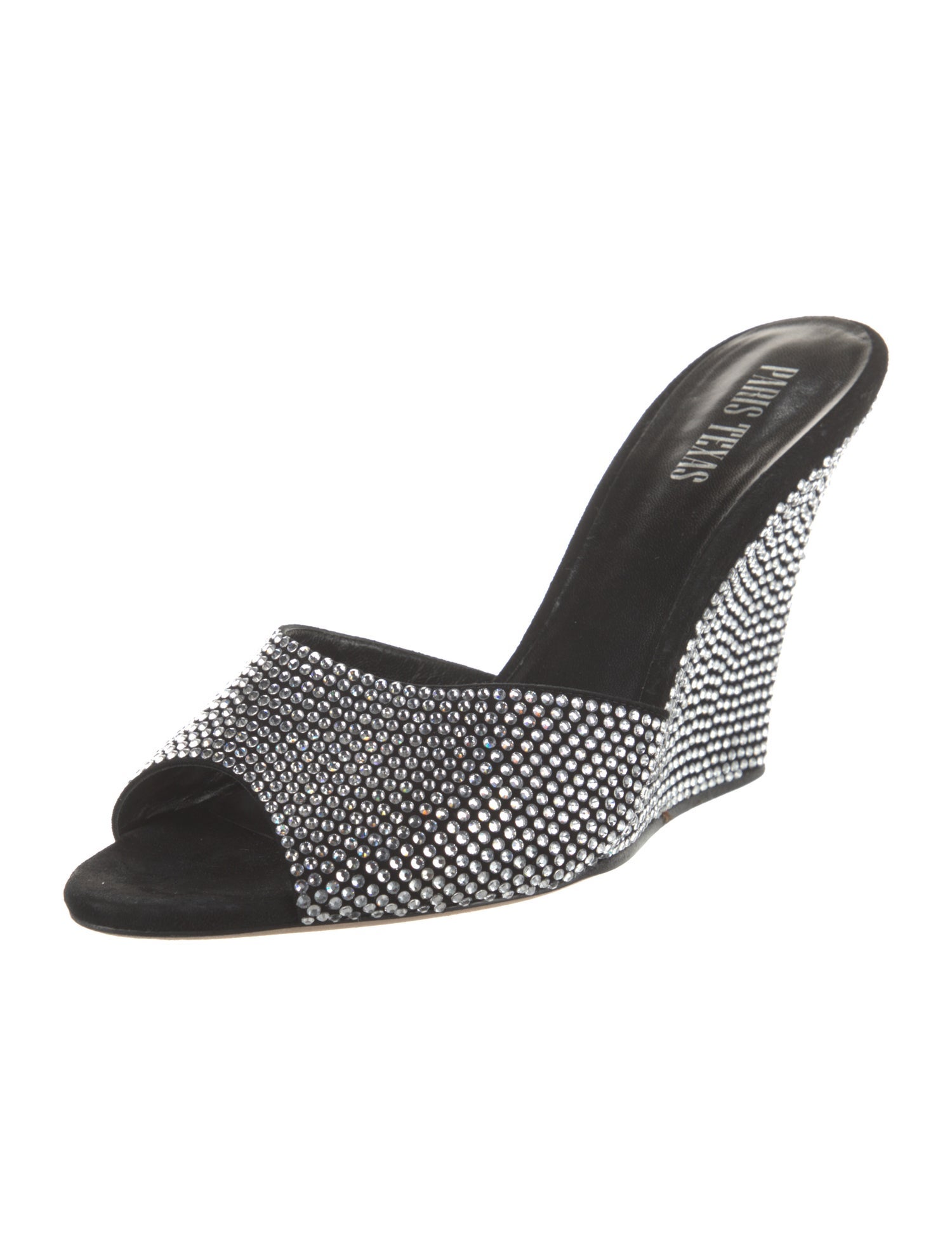 Paris Texas Suede Printed Slides