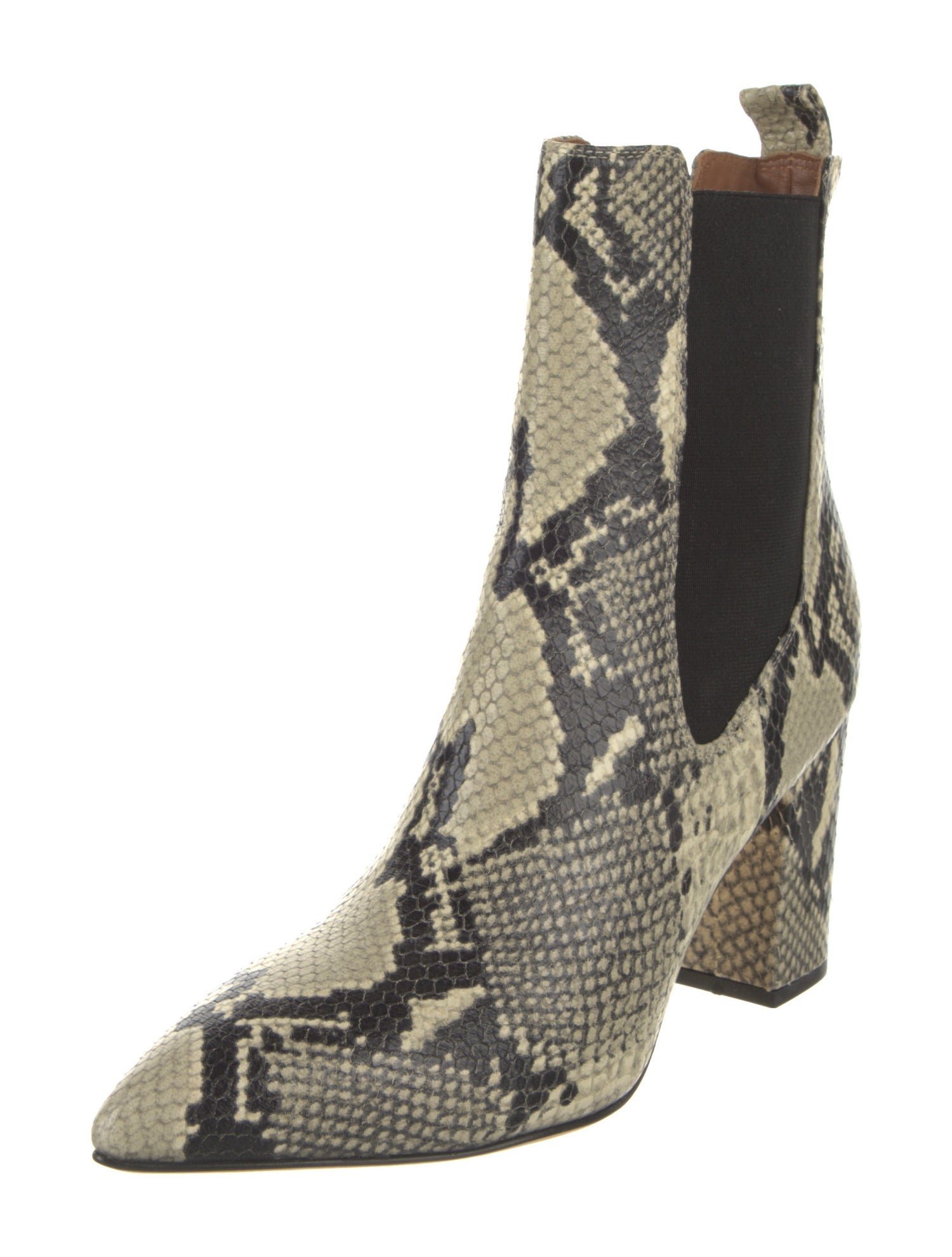 Paris Texas Leather Animal Print Chelsea Boots